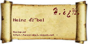 Heinz Ábel névjegykártya